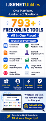 IJSRNETUtilities - 793+ Free Online Tools